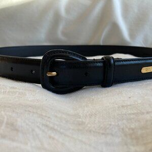 Ralph Lauren Women's Black Leather Belt Size M